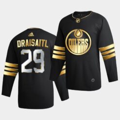 Edmonton Oilers Leon Draisaitl Golden Edition Limited Black Jersey