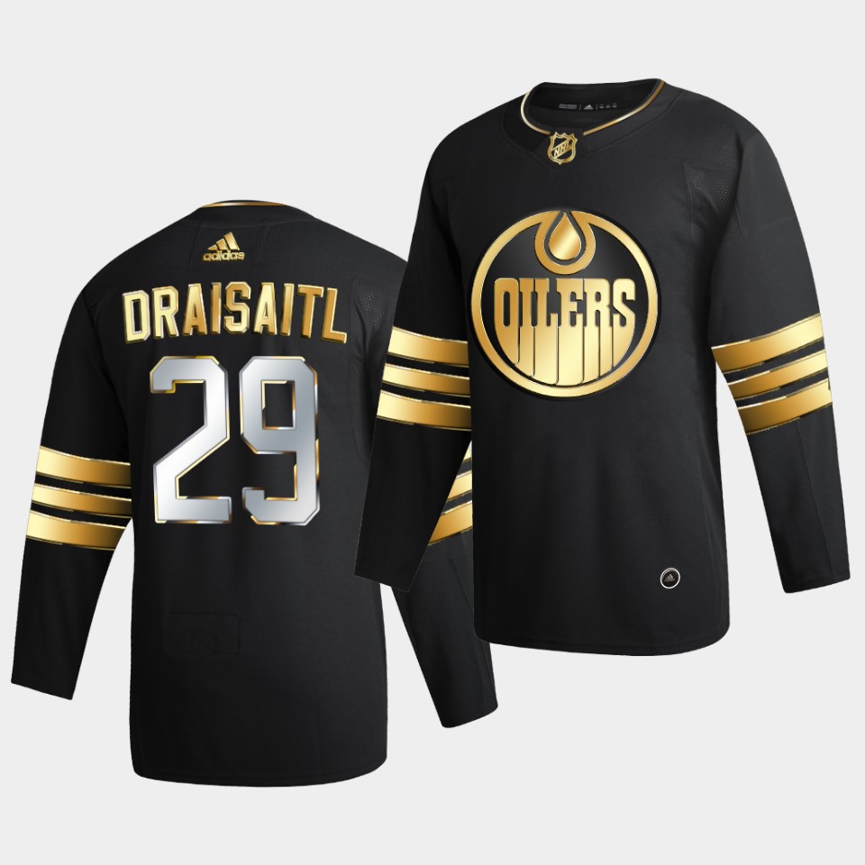 Edmonton Oilers Leon Draisaitl Golden Edition Limited Black Jersey Edmonton Oilers Leon Draisaitl Golden Edition Limited Black Jersey