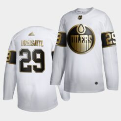 Edmonton Oilers Leon Draisaitl Golden Edition White Limited Jersey