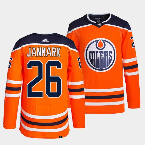Edmonton Oilers Mattias Janmark Home Orange Jersey Edmonton Oilers Mattias Janmark Home Orange Jersey