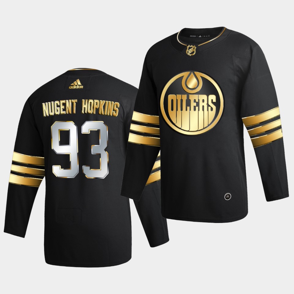 Edmonton Oilers ryan nugent-hopkins Golden Edition Limited Black Jersey Edmonton Oilers ryan nugent-hopkins Golden Edition Limited Black Jersey
