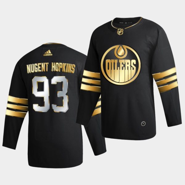 Edmonton Oilers ryan nugent-hopkins Golden Edition Limited Black Jersey Edmonton Oilers ryan nugent-hopkins Golden Edition Limited Black Jersey