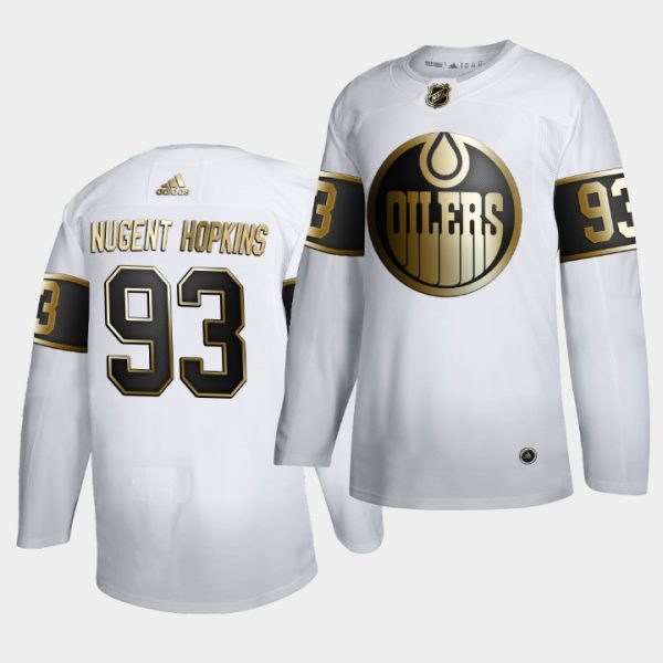 Edmonton Oilers Ryan Nugent-Hopkins Golden Edition White Limited Jersey Edmonton Oilers Ryan Nugent-Hopkins Golden Edition White Limited Jersey