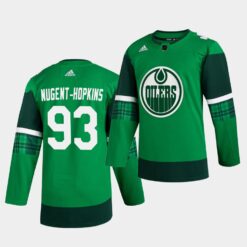 Edmonton Oilers Ryan Nugent-Hopkins St. Patrick’s Day Green Player Jersey