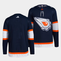 Edmonton Oilers Team 2022 Reverse Retro Navy Jersey