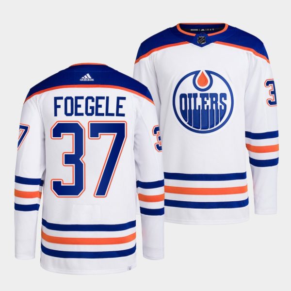 Edmonton Oilers Warren Foegele 2022-23 Away White Jersey Edmonton Oilers Warren Foegele 2022-23 Away White Jersey