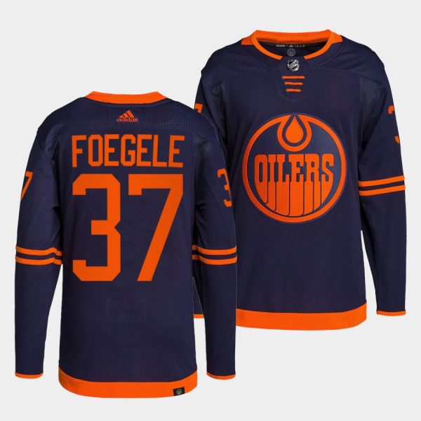 Edmonton Oilers Warren Foegele Alternate Navy Jersey Edmonton Oilers Warren Foegele Alternate Navy Jersey