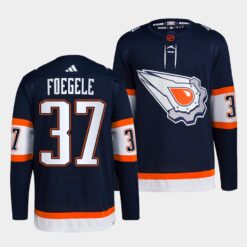 Edmonton Oilers Warren Foegele Reverse Navy Jersey