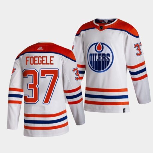 Edmonton Oilers Warren Foegele Reverse White Special Edition Jersey