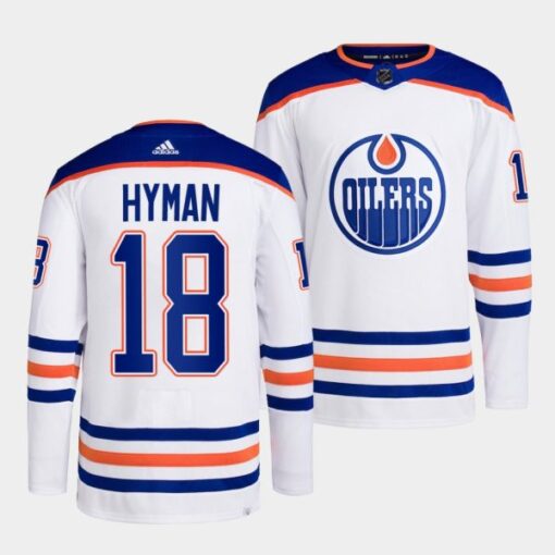 Edmonton Oilers Zach Hyman 2022-23 Away White Jersey