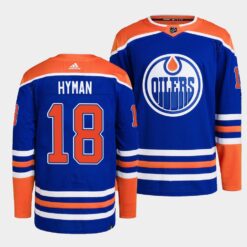 Edmonton Oilers Zach Hyman 2022-23 Home Royal Jersey
