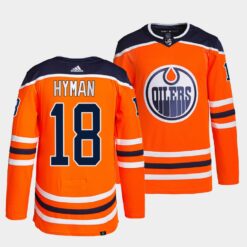 Edmonton Oilers Zach Hyman Home Orange Jersey