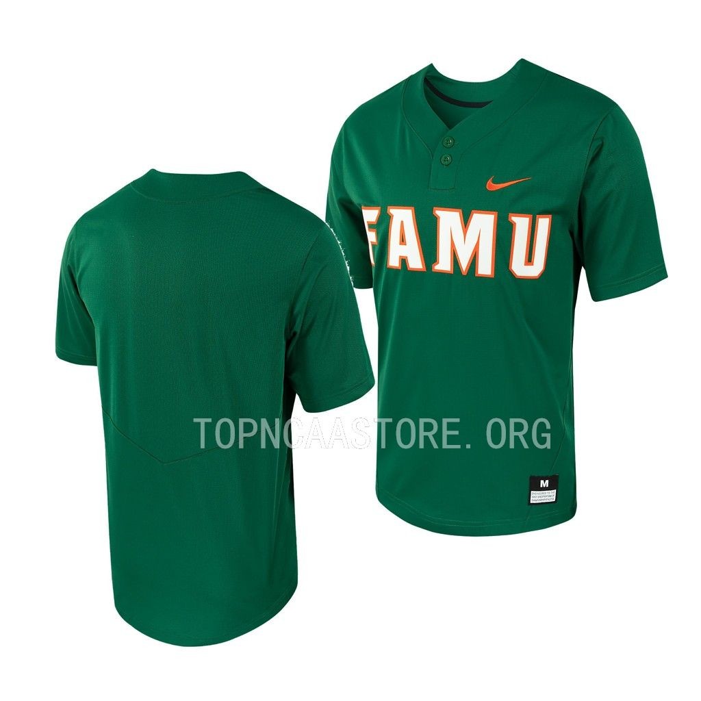 Florida A&M Rattlers College Baseball Green 2-Button Jersey Florida A&M Rattlers College Baseball Green 2-Button Jersey