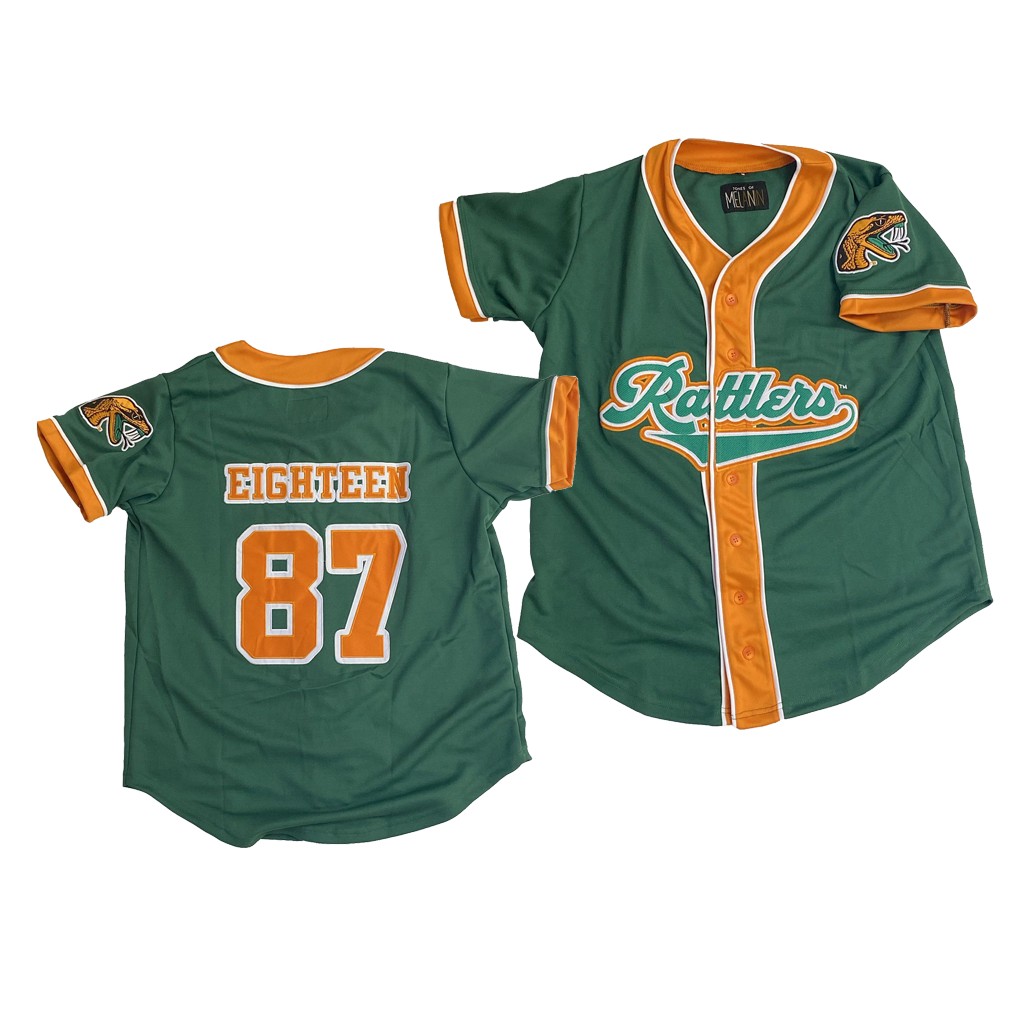 Florida A&M Rattlers College Baseball Green Tones of Melanin Jersey Florida A&M Rattlers College Baseball Green Tones of Melanin Jersey