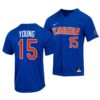 Florida Gators College Baseball White Pinstripes Full-Button Jersey