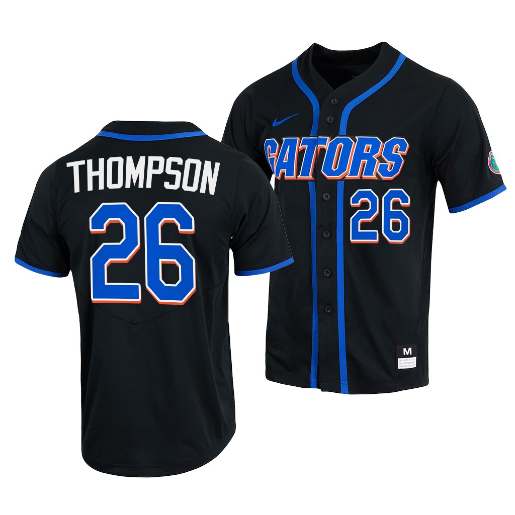 Florida Gators Sterlin Thompson College Baseball Jersey Black Florida Gators Sterlin Thompson College Baseball Jersey Black
