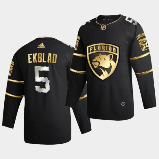 Florida Panthers aaron ekblad 2020-21 Golden Edition Limited Black Jersey