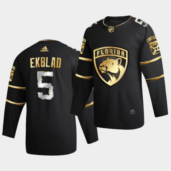 Florida Panthers aaron ekblad 2020-21 Golden Edition Limited Black Jersey Florida Panthers aaron ekblad 2020-21 Golden Edition Limited Black Jersey