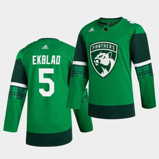 Florida Panthers Aaron Ekblad 2020 St. Patrick’s Day Green Player Jersey