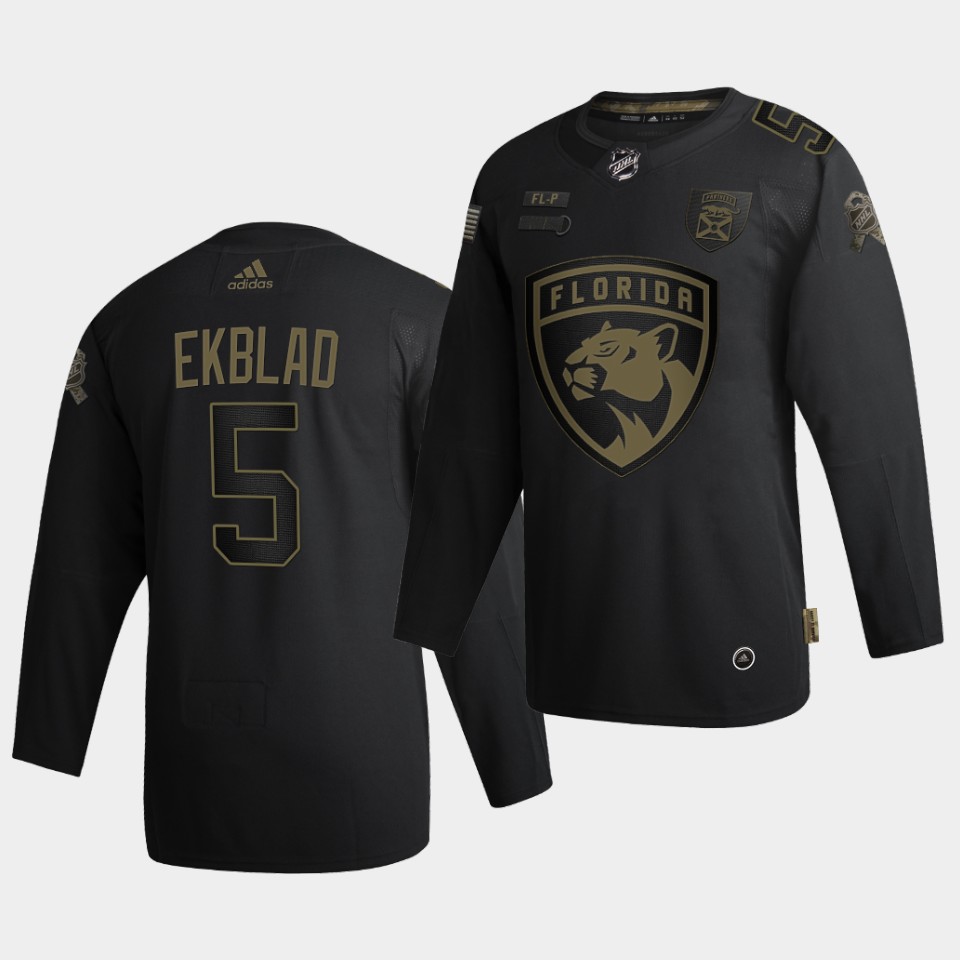 Florida Panthers aaron ekblad 2020 Veterans Day Black Jersey Florida Panthers aaron ekblad 2020 Veterans Day Black Jersey