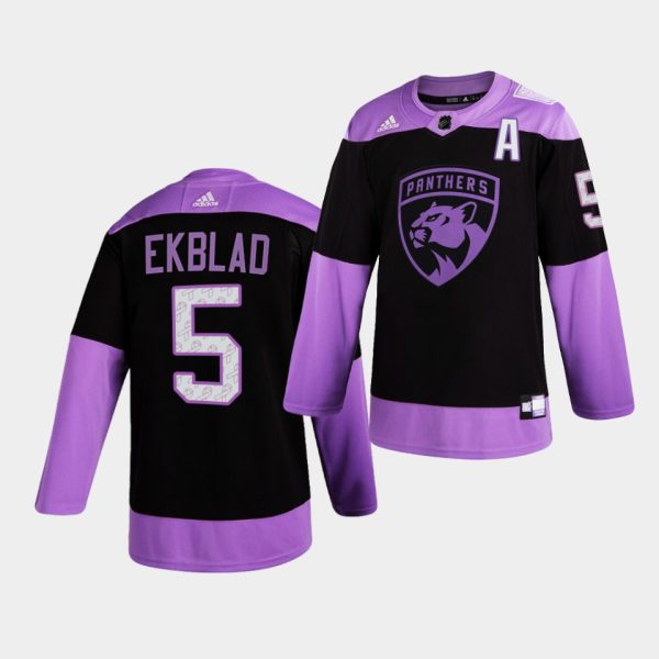 Florida Panthers Aaron Ekblad HockeyFightsCancer Jersey Purple Authentic Florida Panthers Aaron Ekblad HockeyFightsCancer Jersey Purple Authentic