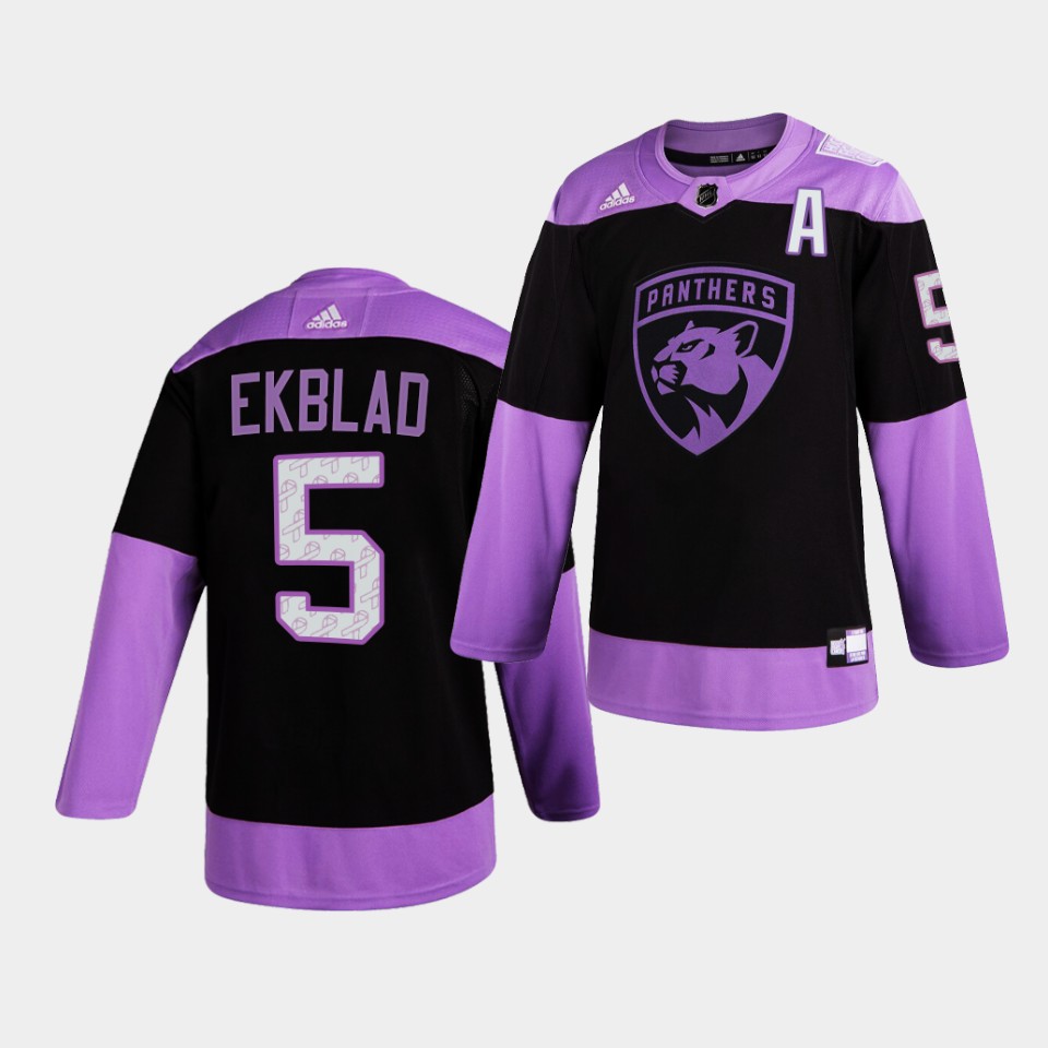 Florida Panthers Aaron Ekblad HockeyFightsCancer Jersey Purple Authentic Florida Panthers Aaron Ekblad HockeyFightsCancer Jersey Purple Authentic