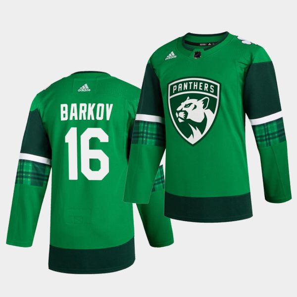 Florida Panthers Aleksander Barkov 2020 St. Patrick's Day Green Player Jersey Florida Panthers Aleksander Barkov 2020 St. Patrick's Day Green Player Jersey