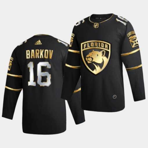 Florida Panthers Aleksander Barkov Golden Edition Limited Black Jersey