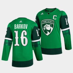 Florida Panthers Aleksander Barkov St. Patricks Day Green Jersey