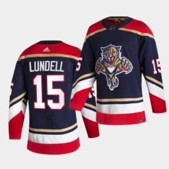 Florida Panthers Anton Lundell 2021 Reverse Retro Navy Special Edition Jersey