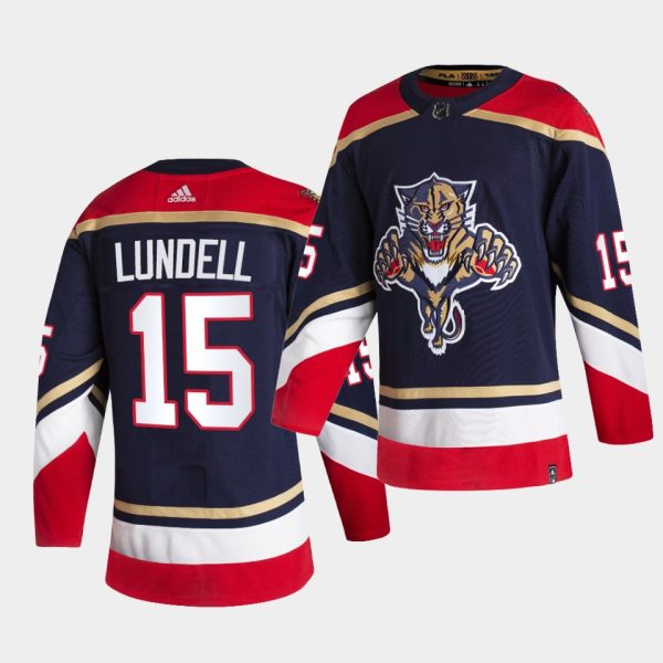 Florida Panthers Anton Lundell 2021 Reverse Retro Navy Special Edition Jersey Florida Panthers Anton Lundell 2021 Reverse Retro Navy Special Edition Jersey