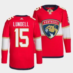 Florida Panthers Anton Lundell Home Red Jersey
