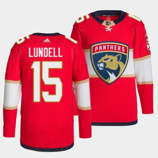 Florida Panthers Anton Lundell Home Red Jersey