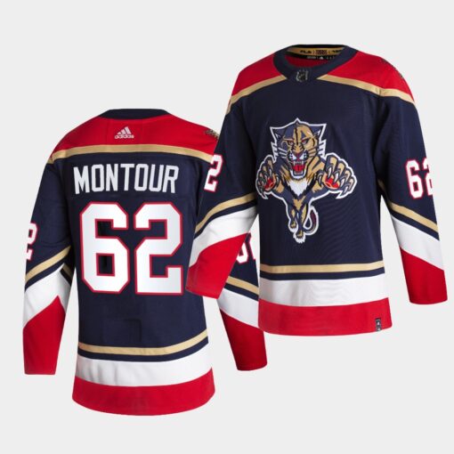 Florida Panthers Brandon Montour 2021 Reverse Retro Navy Special Edition Jersey