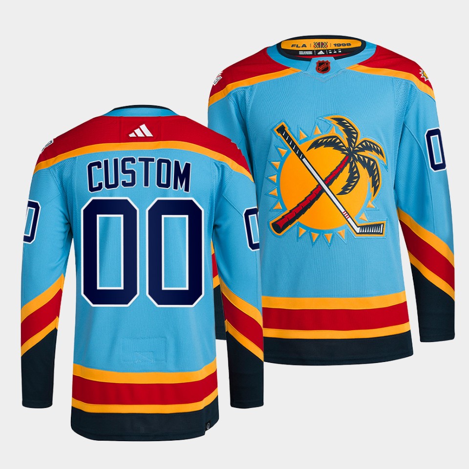 Florida Panthers Custom Reverse Blue Jersey Florida Panthers Custom Reverse Blue Jersey