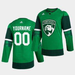 Florida Panthers Custom St. Patrick’s Day Green Player Jersey