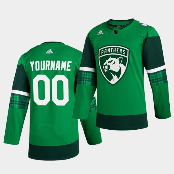 Florida Panthers Custom St. Patrick's Day Green Player Jersey Florida Panthers Custom St. Patrick's Day Green Player Jersey