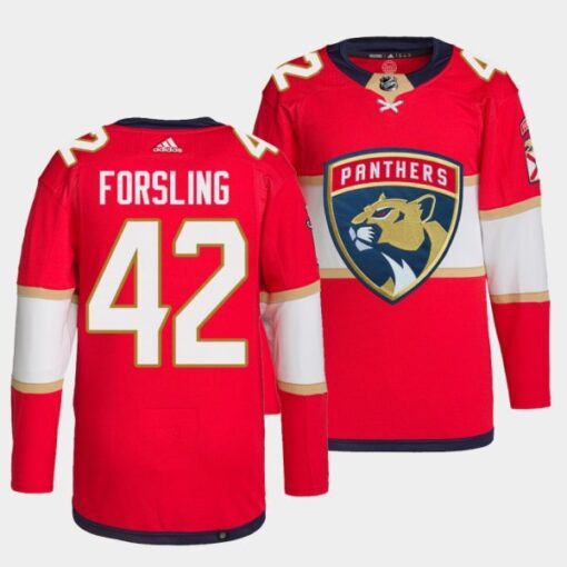 Florida Panthers Gustav Forsling Home Red Jersey