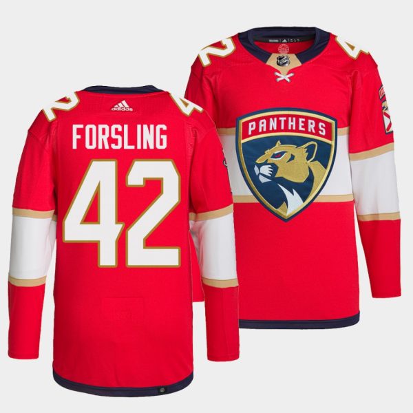 Florida Panthers Gustav Forsling Home Red Jersey Florida Panthers Gustav Forsling Home Red Jersey