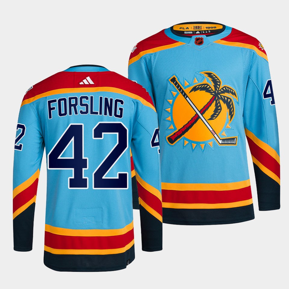 Florida Panthers Gustav Forsling Reverse Retro 2.0 Blue Jersey Florida Panthers Gustav Forsling Reverse Retro 2.0 Blue Jersey