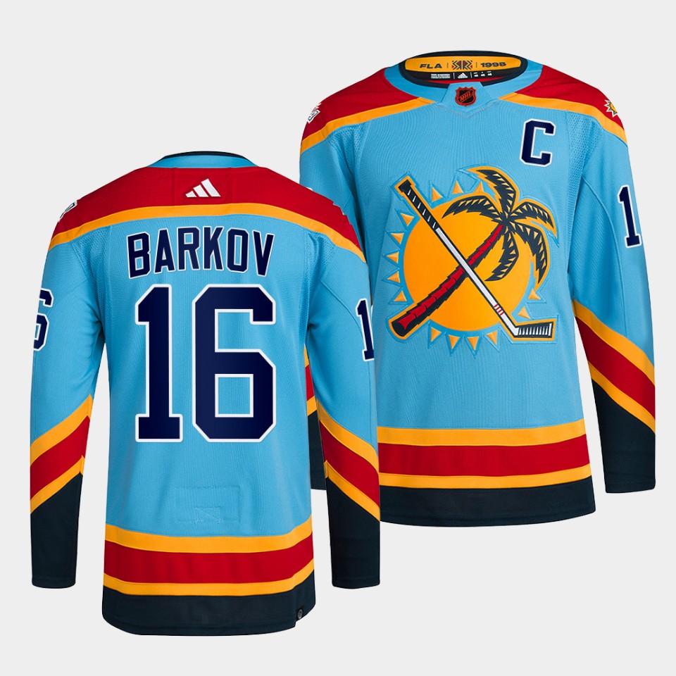 Florida Panthers Reverse Retro 2.0 Aleksander Barkov Blue Jersey Florida Panthers Reverse Retro 2.0 Aleksander Barkov Blue Jersey