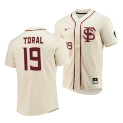 Florida State Seminoles Alex Toral Elite College Baseball Jersey Natural