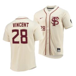 Florida State Seminoles Colton Vincent Elite College Baseball Jersey Natural