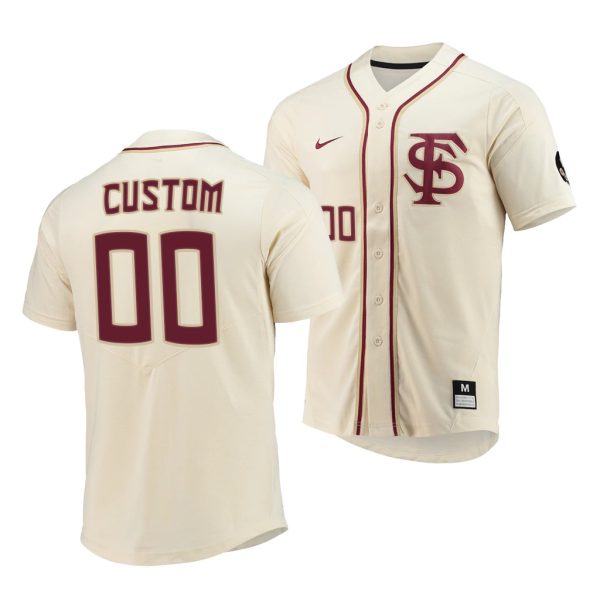 Florida State Seminoles Custom Elite College Baseball Jersey Natural Florida State Seminoles Custom Elite College Baseball Jersey Natural