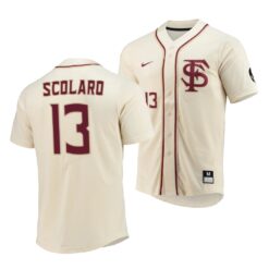 Florida State Seminoles Jonah Scolaro Elite College Baseball Jersey Natural