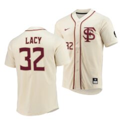 Florida State Seminoles Logan Lacy Elite College Baseball Jersey Natural