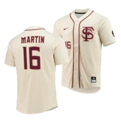 Florida State Seminoles Tyler Martin Elite College Baseball Jersey Natural