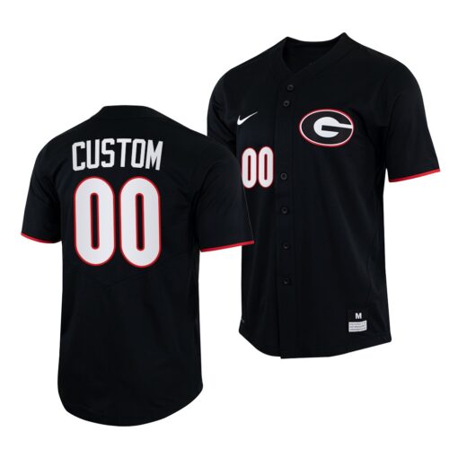 Georgia Bulldogs Custom College Baseball Jersey Black