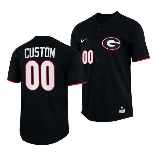 Georgia Bulldogs Custom College Baseball Jersey Black Georgia Bulldogs Custom College Baseball Jersey Black