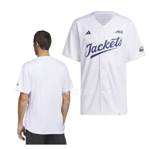 Georgia Tech Yellow Jackets College Baseball White Jersey